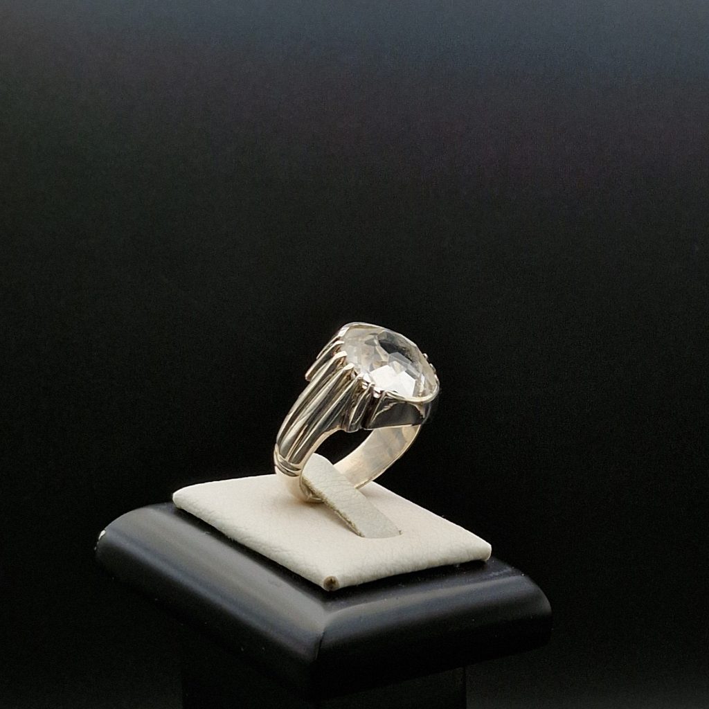 Durr Najafi Ring (Natural Quartz) – Handmade Silver Jewelry
