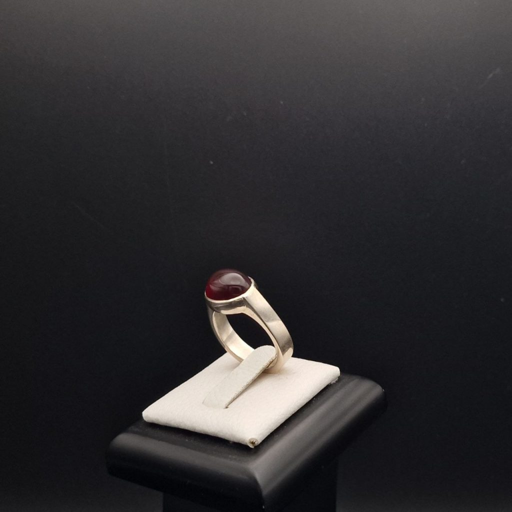 Aqeeq Yamani  – Silver Ring – Handcrafted (Agate)