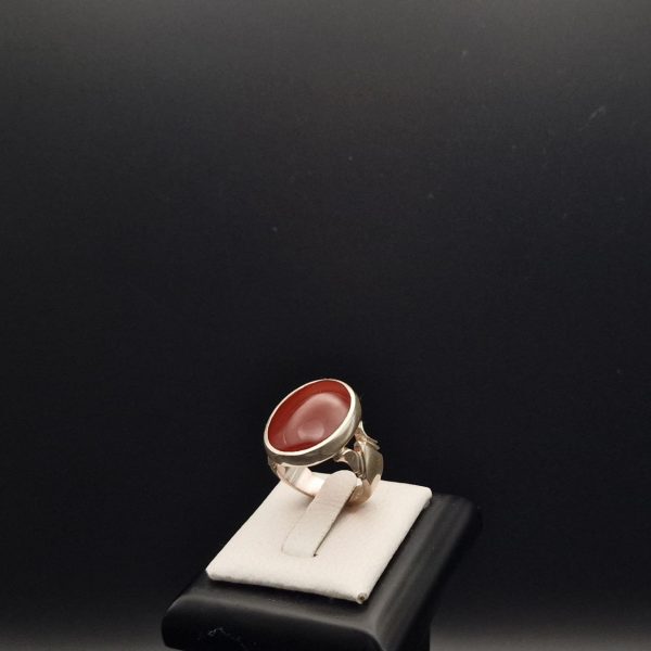 Yemeni Red Aqeeq - Silver Ring – Handcrafted